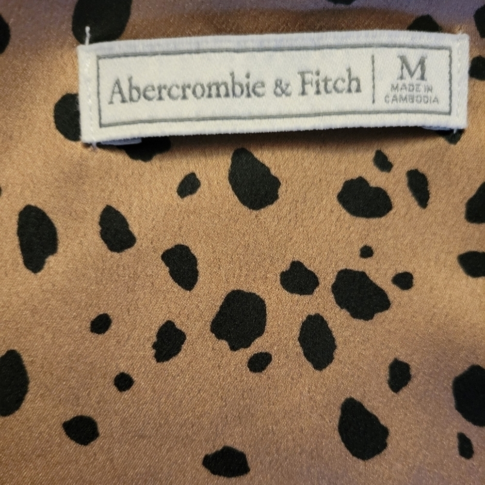 Abercrombie & Fitch Spotted Wrap Dress Size Medium - Picture 4 of 4